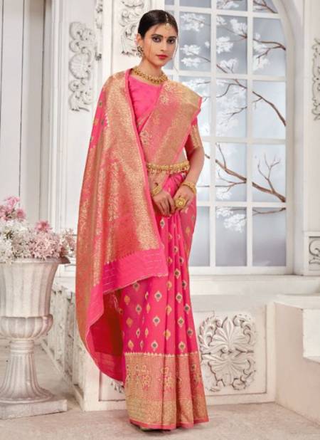 Light Pink Colour Madhuram Monjolika New Latest Ethnic Wear Designer Silk Saree Collection 4706